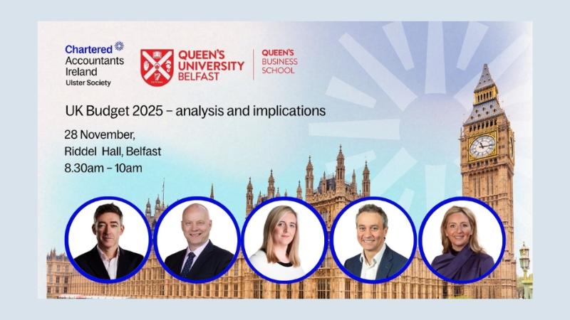 UK Houses of Parliament with five speakers placed infront